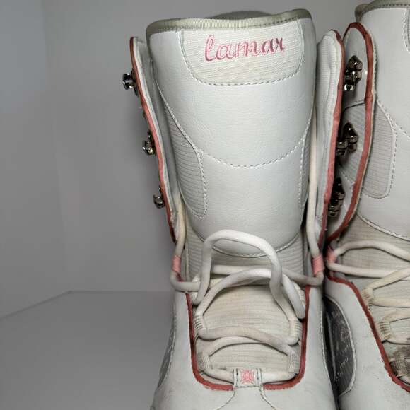 Lamar Women's Snowboard Boots White Pink Size 9 - Picture 3 of 8